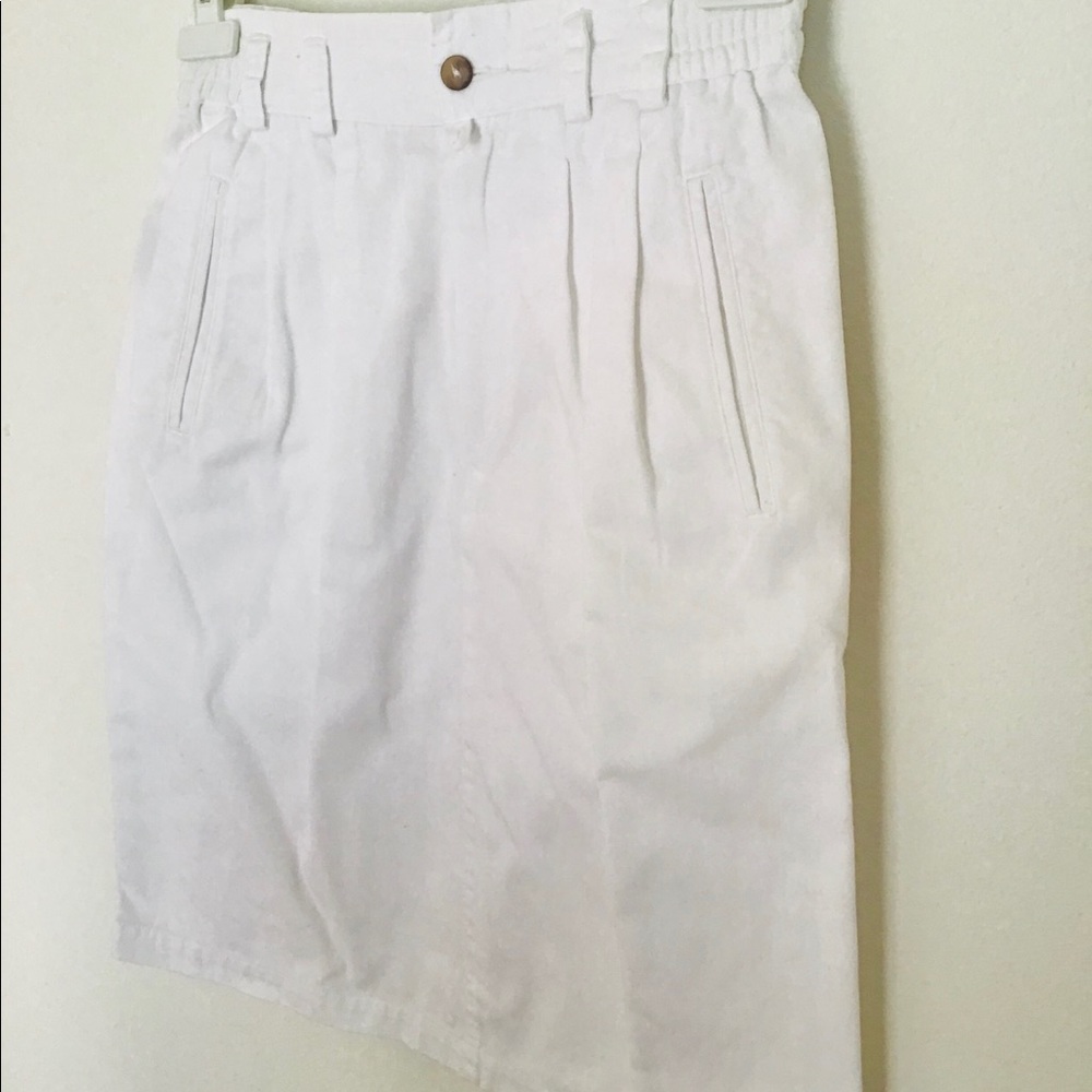 skirt LIZSPORT cotton (8) WHITE like new